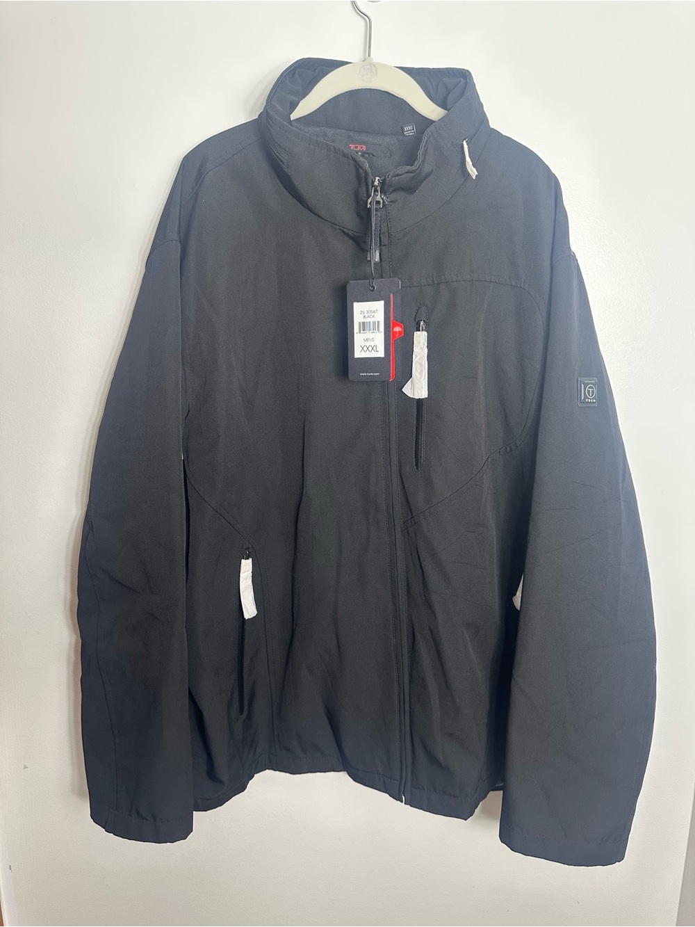 T-Tech by Tumi | Men’s Big & Tall 3XL Black Full Zip Water Resistant Jacket NWT